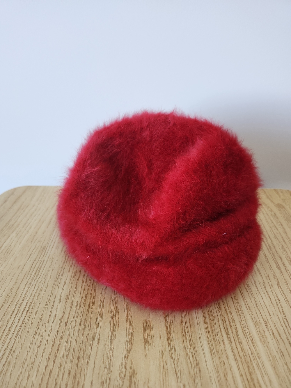 Plush Red Rabbit Hair Hat - Picture 3 of 5